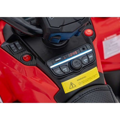 Quad na akumulator dla dzieci Can Am Outlander ATV z pilotem Czerwony DK-CA005.2.4GHZ